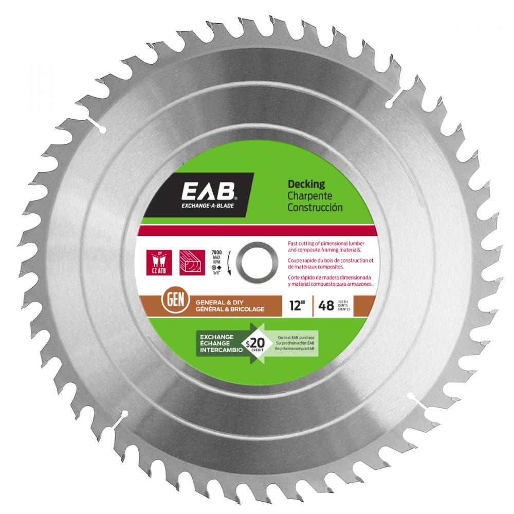 12&#34; x 48 Teeth Framing Decking Saw Blade<span class=' ItemWarning' style='display:block;'>Item is usually in stock, but we&#39;ll be in touch if there&#39;s a problem<br /></span>
