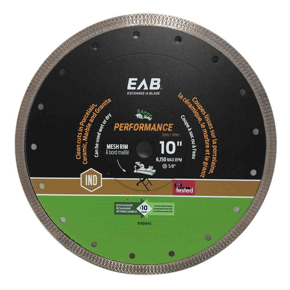 10&#34; Mesh Rim Porcelain Tile Industrial Diamond Blade<span class=' ItemWarning' style='display:block;'>Item is usually in stock, but we&#39;ll be in touch if there&#39;s a problem<br /></span>