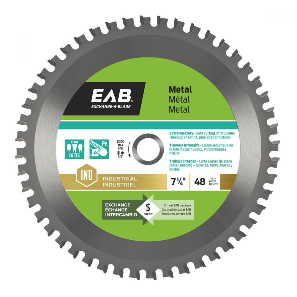 7 1/4&#34; x 48 Teeth Metal Cutting  Industrial Saw Blade<span class=' ItemWarning' style='display:block;'>Item is usually in stock, but we&#39;ll be in touch if there&#39;s a problem<br /></span>