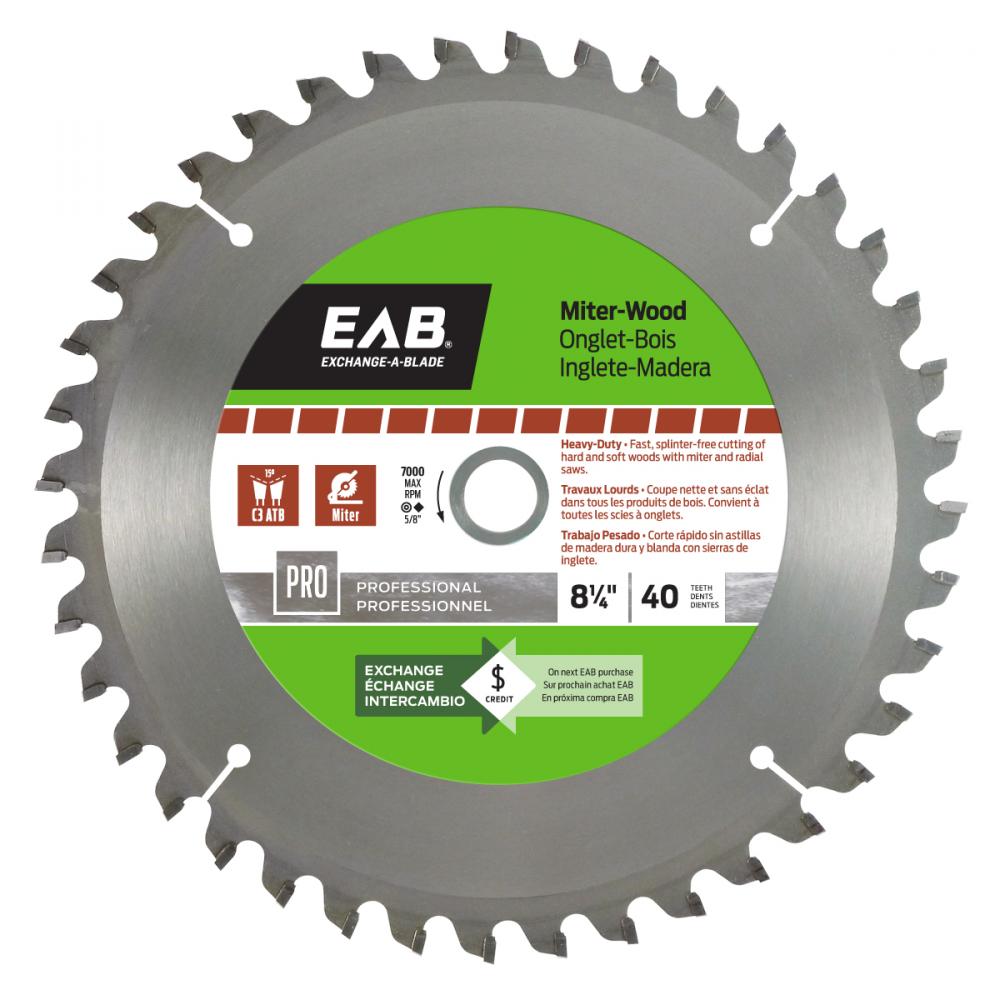 8 1/4&#34; x 40 Teeth Finishing Miter Professional Saw Blade<span class=' ItemWarning' style='display:block;'>Item is usually in stock, but we&#39;ll be in touch if there&#39;s a problem<br /></span>