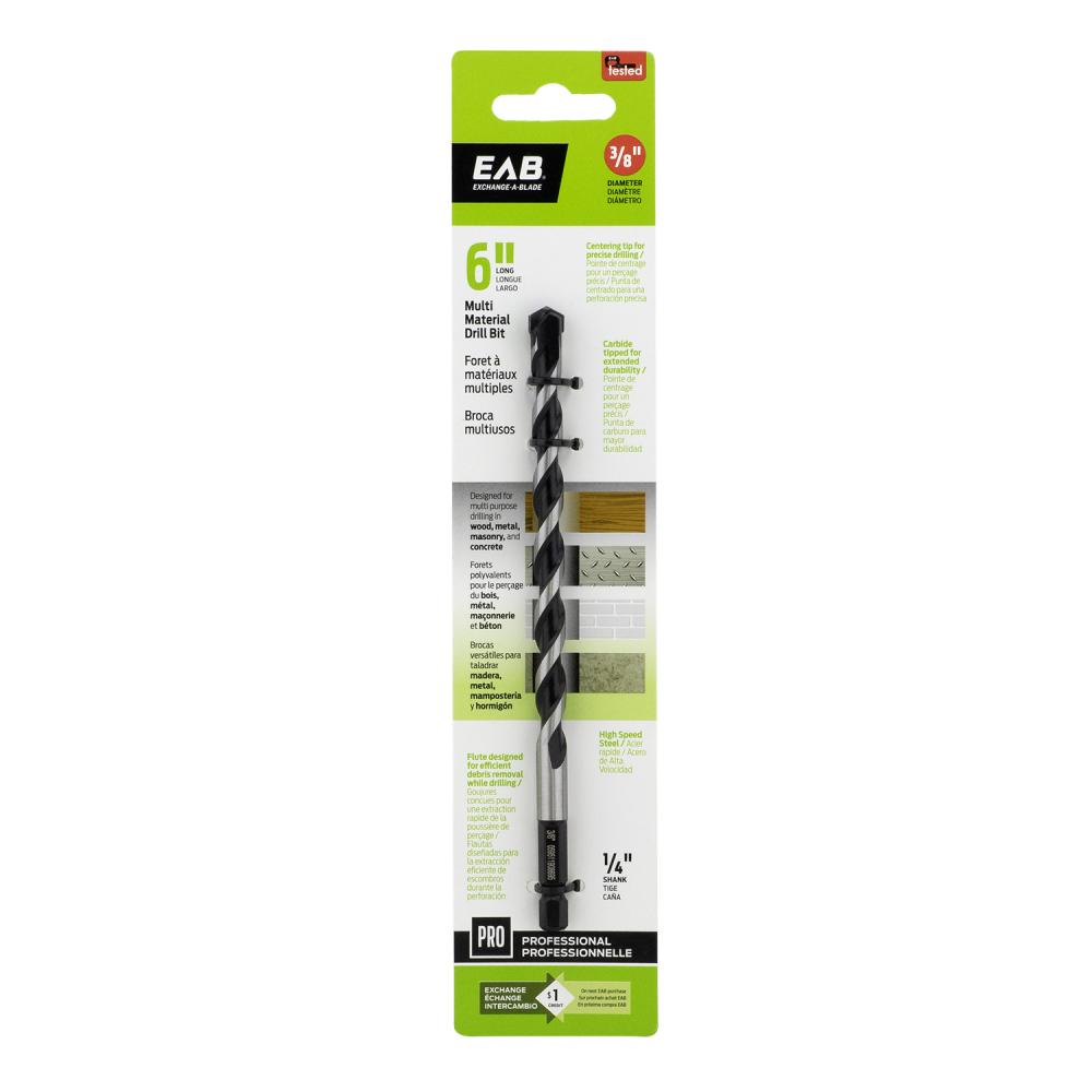 3/8&#34; x  6&#34; Specialty Multi Material Professional Drill Bit<span class=' ItemWarning' style='display:block;'>Item is usually in stock, but we&#39;ll be in touch if there&#39;s a problem<br /></span>