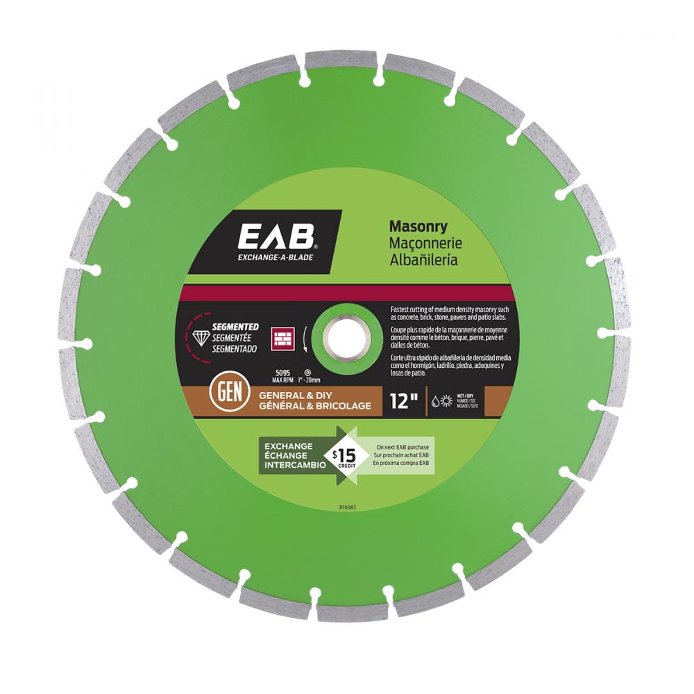 12&#34; Segmented Rim Concrete Green Diamond Blade<span class=' ItemWarning' style='display:block;'>Item is usually in stock, but we&#39;ll be in touch if there&#39;s a problem<br /></span>