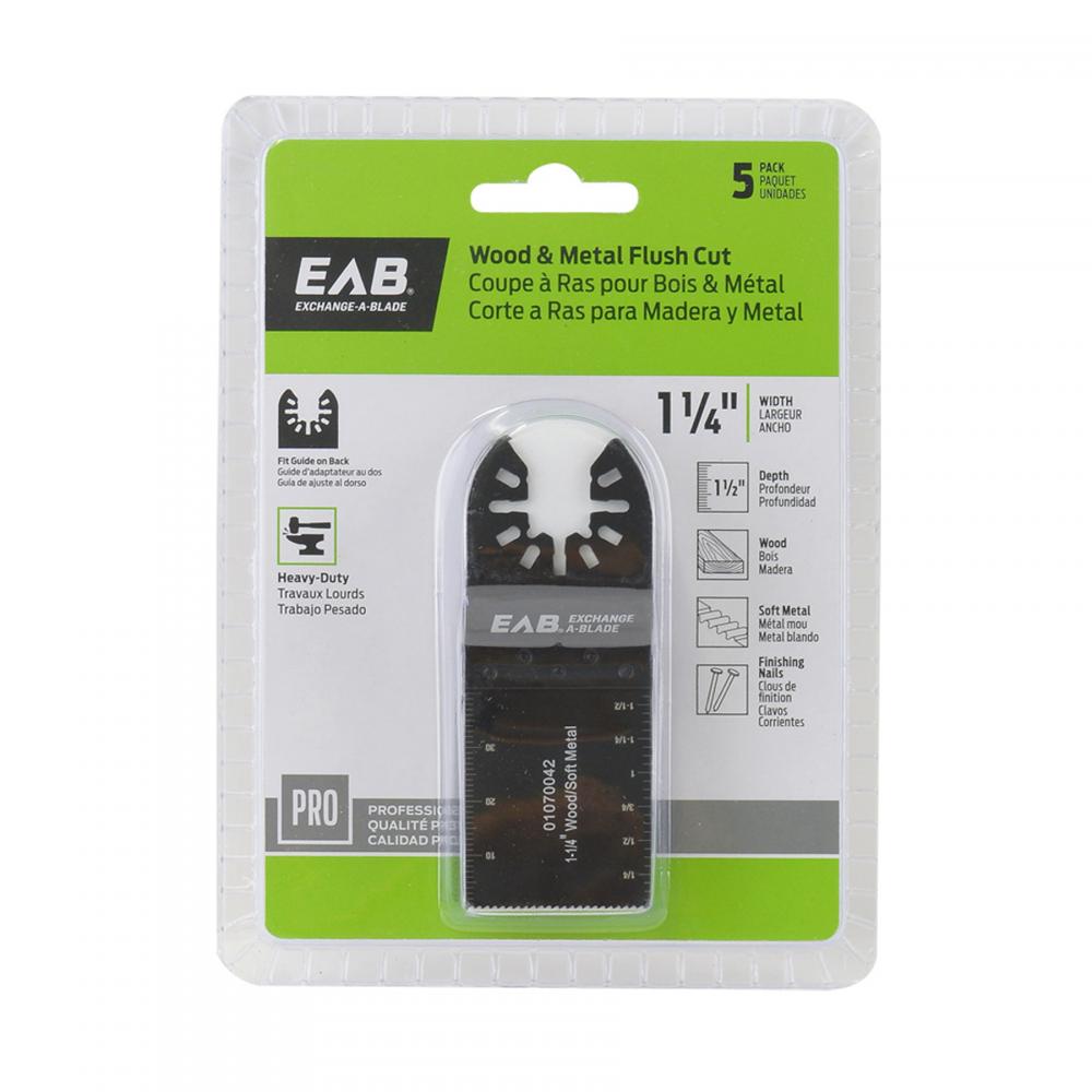 1 1/4&#34; Bimetal Flush Cut Blade (Wood & Metal) (5 Pack) Professional Oscillating Accessory<span class=' ItemWarning' style='display:block;'>Item is usually in stock, but we&#39;ll be in touch if there&#39;s a problem<br /></span>