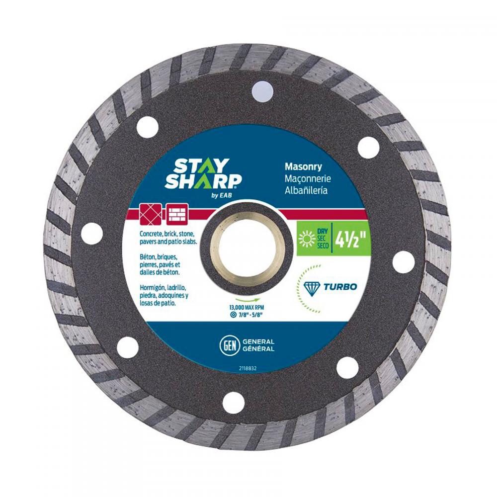 4 1/2&#34; Turbo Rim Concrete Bronze Diamond Blade<span class=' ItemWarning' style='display:block;'>Item is usually in stock, but we&#39;ll be in touch if there&#39;s a problem<br /></span>