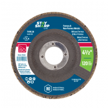 EAB 2175120 - 4 1/2" x 120 Grit  Sanding & Cleaning Flap Disc Type 29