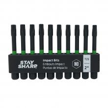 EAB 75350 - 2" x T25 Torsion Impact Bit Clip Torx (10 Pack)