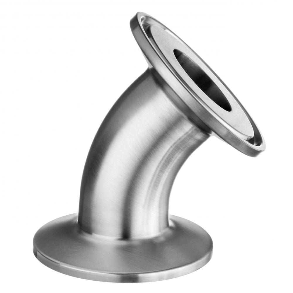 Sanitary Fitting - 316 Stainless Steel - Quick-Clamp - 45Â° Elbow - 1&#34; Tube OD<span class=' ItemWarning' style='display:block;'>Item is usually in stock, but we&#39;ll be in touch if there&#39;s a problem<br /></span>