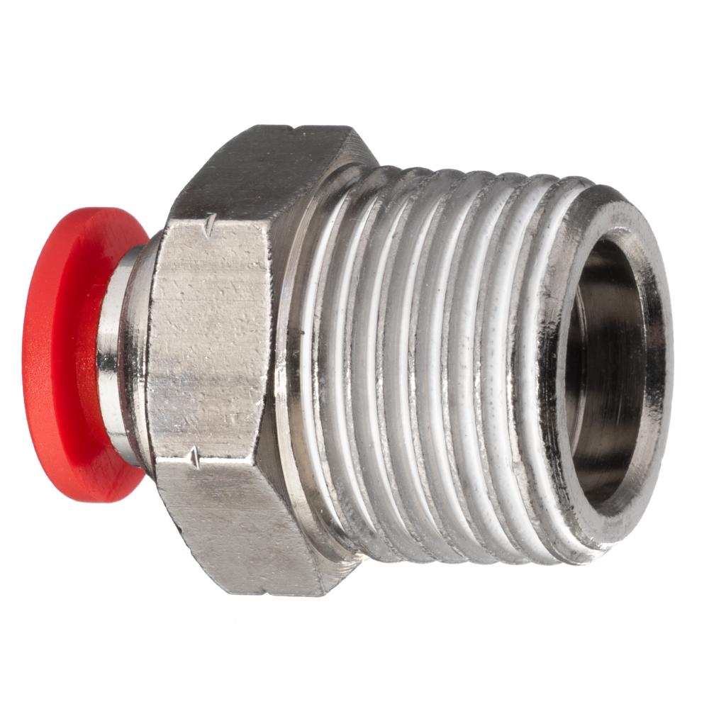Push to Connect Tube Fitting - Polybutylene Plastic - Male Straight - 1/4&#34; Tube<span class=' ItemWarning' style='display:block;'>Item is usually in stock, but we&#39;ll be in touch if there&#39;s a problem<br /></span>