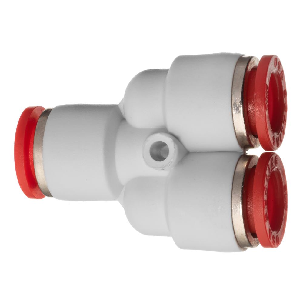 Push to Connect Tube Fitting - Polybutylene Plastic - Union Wye - 1/8&#34; Tube OD<span class=' ItemWarning' style='display:block;'>Item is usually in stock, but we&#39;ll be in touch if there&#39;s a problem<br /></span>