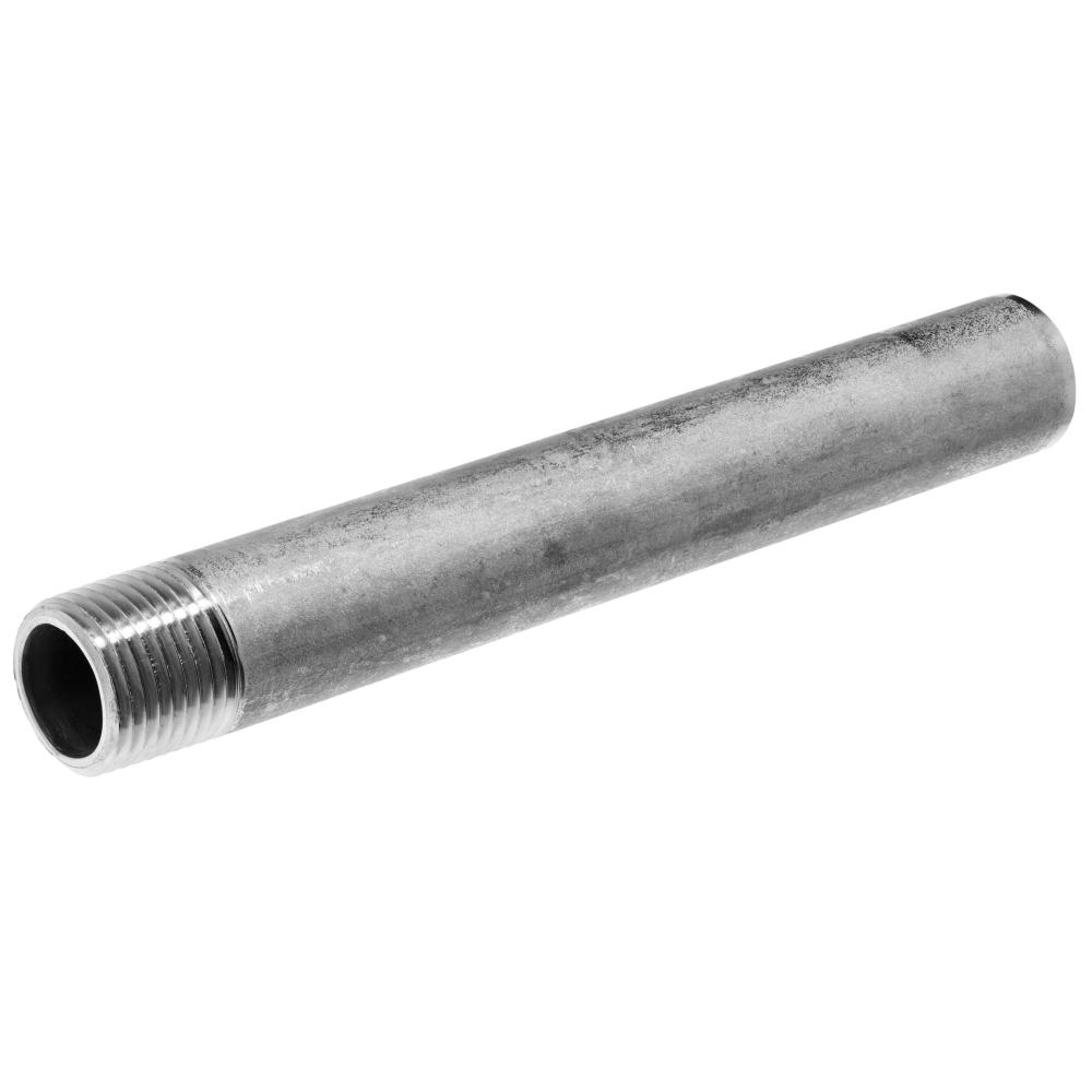 Pipe Fitting - 304 Stainless Steel - Schedule 40 - Pipe Nipple (Threaded on One<span class=' ItemWarning' style='display:block;'>Item is usually in stock, but we&#39;ll be in touch if there&#39;s a problem<br /></span>