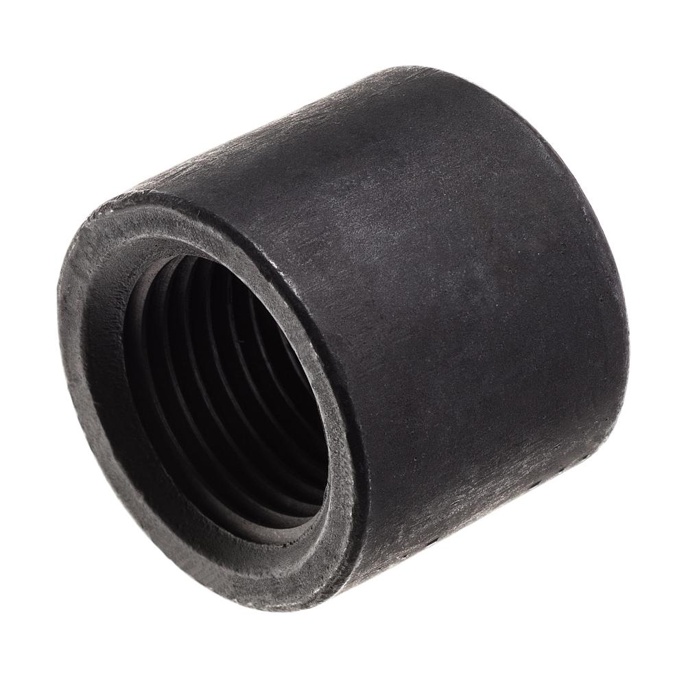 Pipe Fitting - Black-Coated Steel - Class 3000 - Half Coupling - 1/4&#34; NPT Female<span class=' ItemWarning' style='display:block;'>Item is usually in stock, but we&#39;ll be in touch if there&#39;s a problem<br /></span>