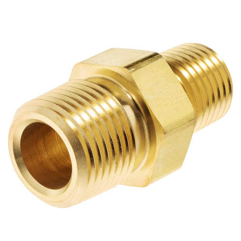 Pipe Fitting - Brass - Instrumentation - Reducing Hex Nipple - 1/4&#34; x 1/8&#34; NPT M<span class=' ItemWarning' style='display:block;'>Item is usually in stock, but we&#39;ll be in touch if there&#39;s a problem<br /></span>
