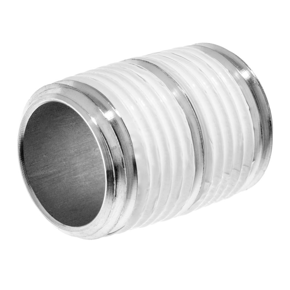 Pipe Fitting w/ Thread Sealant - 316 Stainless Steel - Schedule 40 - Close Nippl<span class=' ItemWarning' style='display:block;'>Item is usually in stock, but we&#39;ll be in touch if there&#39;s a problem<br /></span>