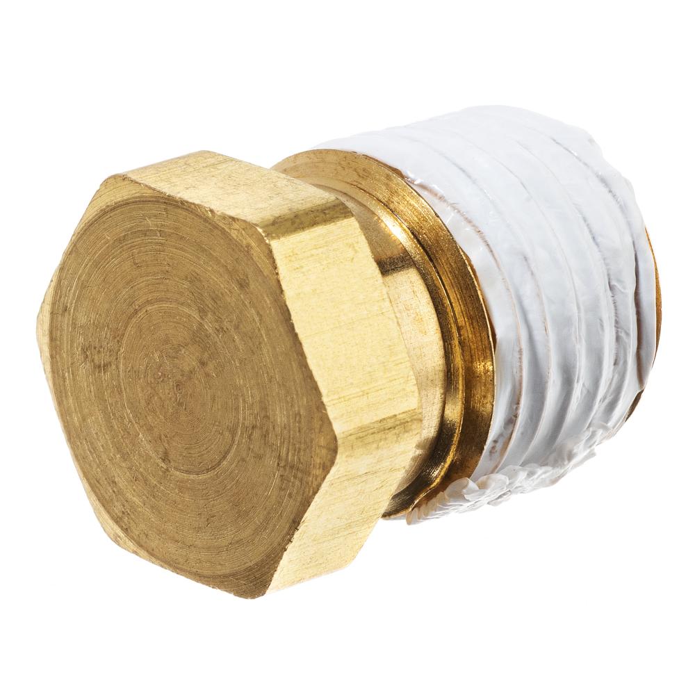 Pipe Fitting w/ Thread Sealant - Brass - Instrumentation - Hex Head Plug - 1/4&#34;<span class=' ItemWarning' style='display:block;'>Item is usually in stock, but we&#39;ll be in touch if there&#39;s a problem<br /></span>