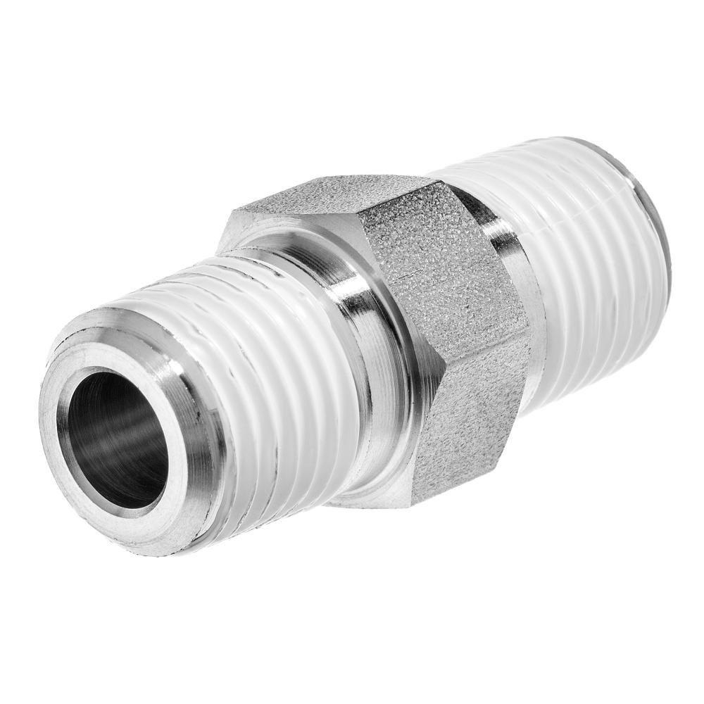 Pipe Fitting w/ Thread Sealant - Galvanized Steel - Instrumentation - Hex Nipple<span class=' ItemWarning' style='display:block;'>Item is usually in stock, but we&#39;ll be in touch if there&#39;s a problem<br /></span>