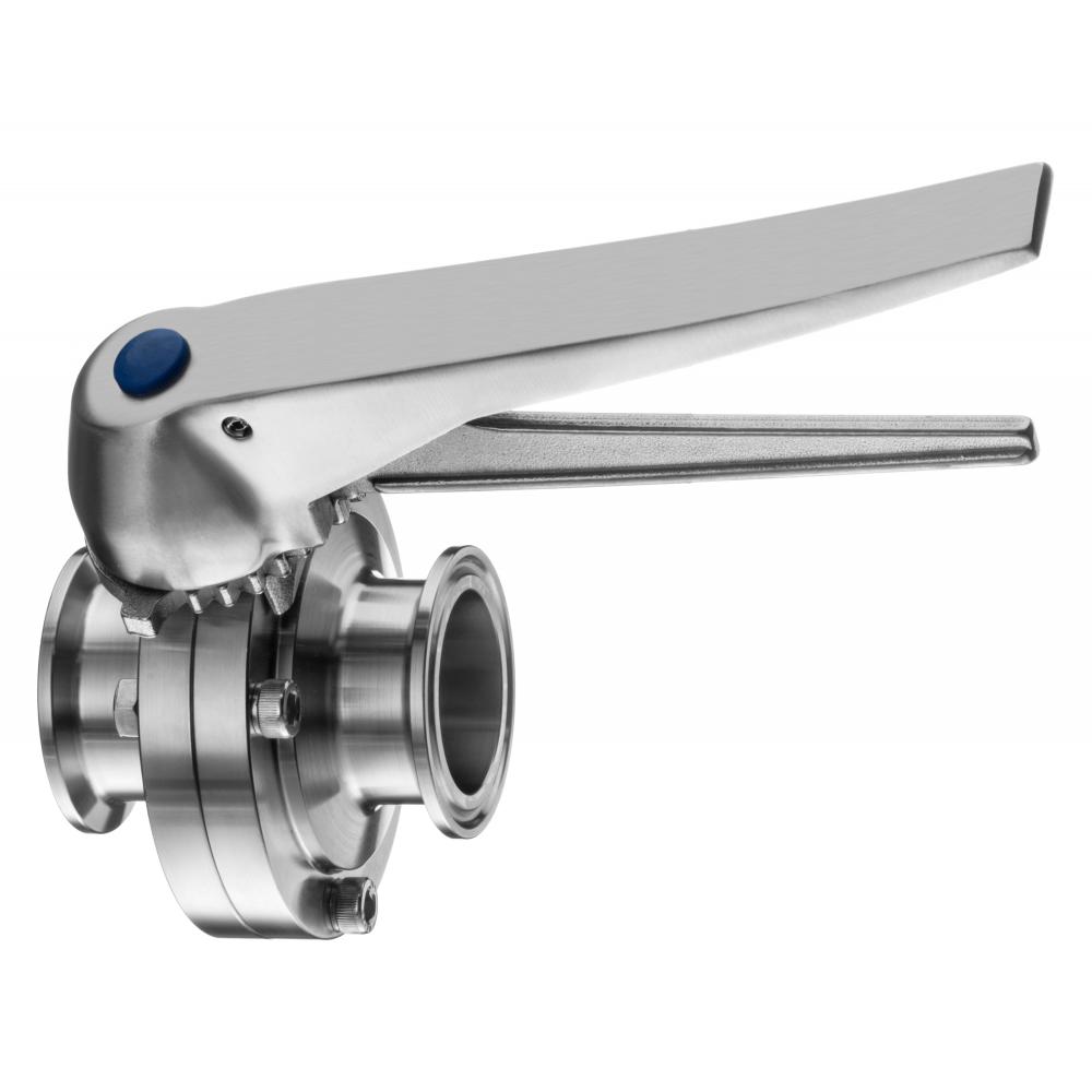 Sanitary Fitting - 304 Stainless Steel - Quick-Clamp - Butterfly Valve - 1&#34; Tube<span class=' ItemWarning' style='display:block;'>Item is usually in stock, but we&#39;ll be in touch if there&#39;s a problem<br /></span>