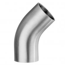 USA Sealing ZUSA-STF-BW-81 - Sanitary Fitting - 304 Stainless Steel Polished - Butt Weld - Short 45Â° Elbow -