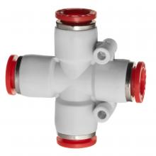 USA Sealing ZUSA-PTC-PBT-1001 - Push to Connect Tube Fitting - Polybutylene Plastic - Union Cross - 1/4" Tube OD