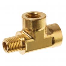 USA Sealing ZUSA-PF-5084 - Pipe Fitting - Brass - Instrumentation - Run Tee - 1/4" NPT Female x NPT Male