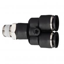 USA Sealing ZUSA-TF-PTC-2006 - Push to Connect Tube Fitting - Nylon Plastic - Male Wye - 1/4" Tube OD x 1/8" NP