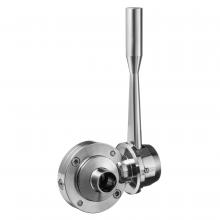 USA Sealing BULK-STF-VAL-2 - Sanitary Fitting - 304 Stainless Steel Polished - Butt Weld - Butterfly Valve -