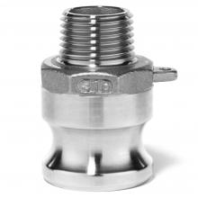 USA Sealing BULK-CGF-1188 - Cam and Groove Fitting - 304 Stainless Steel - Type F - 3/4" Adapter x 1/2" Male