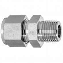 USA Sealing ZUSA-TF-CF-ST-4 - Compression Tube Fitting - Zinc-Plated Steel - Male Straight - 1/4" Tube OD x 1/