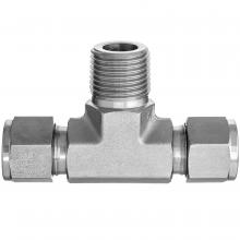 USA Sealing ZUSA-TF-CF-ST-105 - Compression Tube Fitting - Zinc-Plated Steel - Male Branch Tee - 1/8" Tube OD x