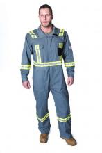 White Bear IUSGRY7S-TALL-SM-38T - GREY COVERALLS (7 OZ INDURA ULTRASOFT) - SMALL
