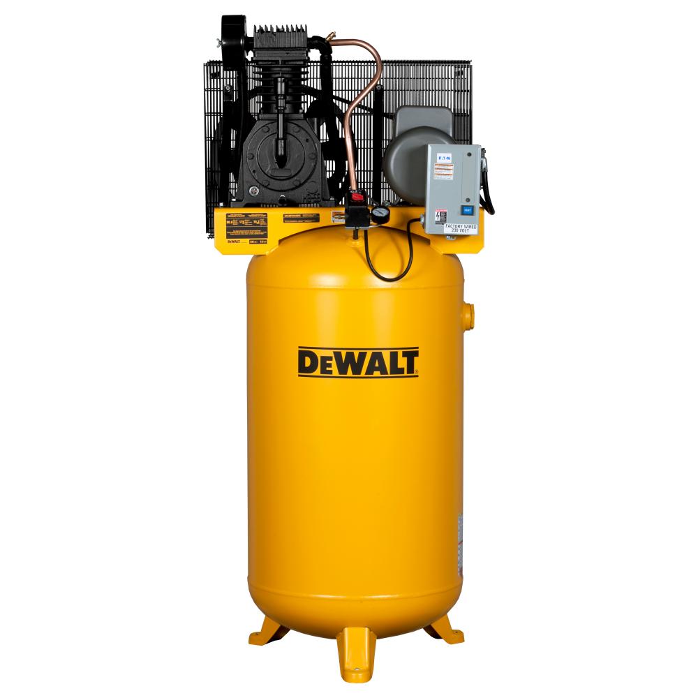 DEWALT 5 HP Single Phase 230V 80 Gallon Two Stage with Baldor motor with mag starter<span class=' ItemWarning' style='display:block;'>Item is usually in stock, but we&#39;ll be in touch if there&#39;s a problem<br /></span>