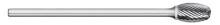 Titan Cutting Tools TB19146 - SE-41L2 1/8 SC EGG SHAPE BUR 1/8 SHK