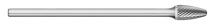Titan Cutting Tools TB19162 - SF-42L2 1/8 SC RD TREE BUR 1/8 SHK